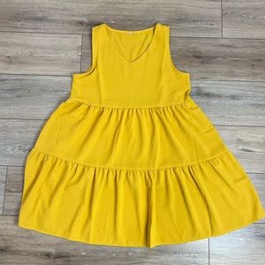 Mustard Yellow Sleeveless Dress